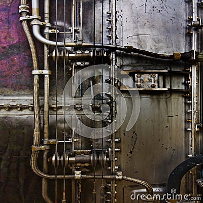 Complex design from metal Stock Photo