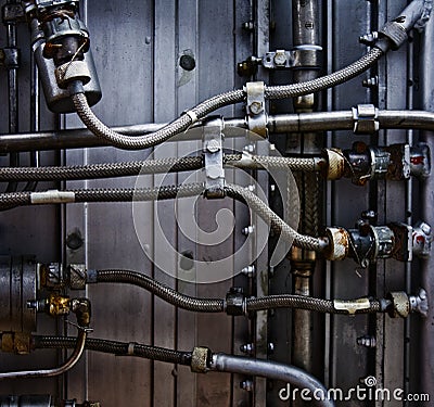 Complex design from metal Stock Photo