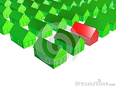 Complex of houses Stock Photo