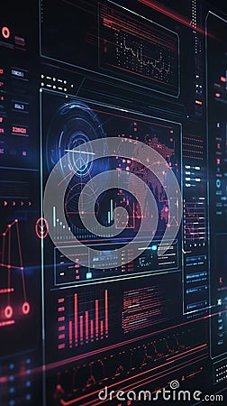 complex hud overlay displaying world map and dynamic data points in neon scheme scanning global analytics copyspace concept of Stock Photo