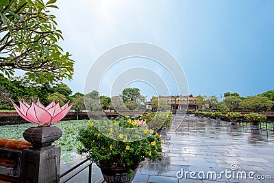 Complex of Hue Monuments in Hue, Vietnam. Stock Photo