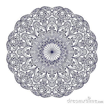 Complex mandala design for adult coloring books, decorations, backgrounds, banners etc Vector Illustration