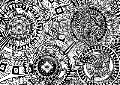 Complex mandala movement Vector Illustration