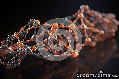 complex molecular structures, advanced AI technology in protein design created by generative AI Stock Photo