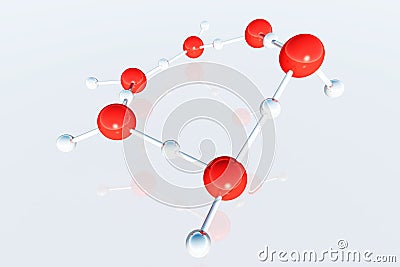 Complex Molecule Atom Structure 3D render Stock Photo