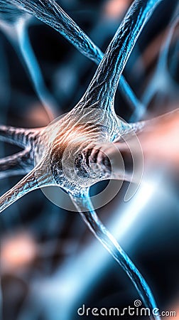 Complex neural pathways showcasing brain function and learning processes Stock Photo