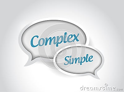 complex or simple message bubbles Cartoon Illustration