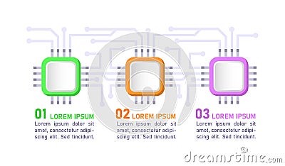 Complex technologies infographic chart design template Vector Illustration