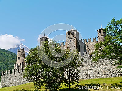 The complex of the Venis castle Stock Photo