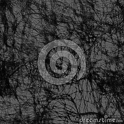 Web of black threads on a gray background Stock Photo