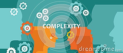 Complexity concept illustration vector head thinking Vector Illustration