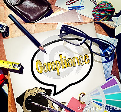 Compliance Affirmation Continuity Regulation Concept Stock Photo