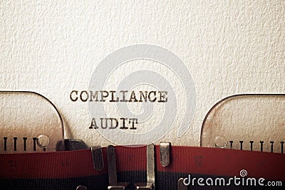 Compliance audit text Stock Photo