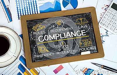 Compliance concept with business elements Stock Photo