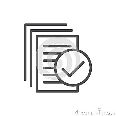In Compliance Icon with paper, checks & list Vector Illustration