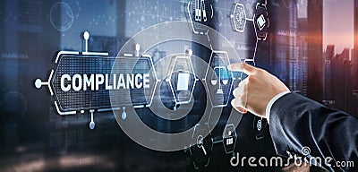 Compliance Regulation Business Technology Concept. Risk control and management system Stock Photo