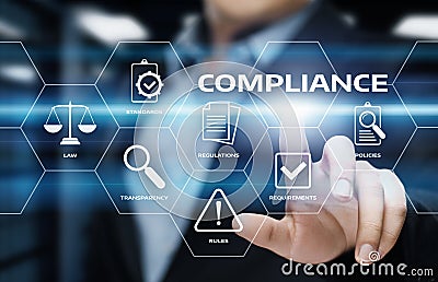 Compliance Rules Law Regulation Policy Business Technology concept Stock Photo