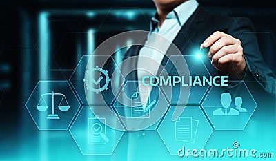 Compliance Rules Law Regulation Policy Business Technology concept Stock Photo
