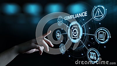 Compliance Rules Law Regulation Policy Business Technology concept Stock Photo