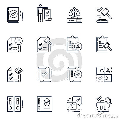 Compliance rules, regulatory concept, law gavel, standards and requirements, legal terms and conditions Vector Illustration