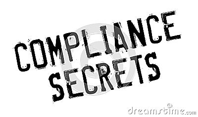 Compliance Secrets rubber stamp Vector Illustration