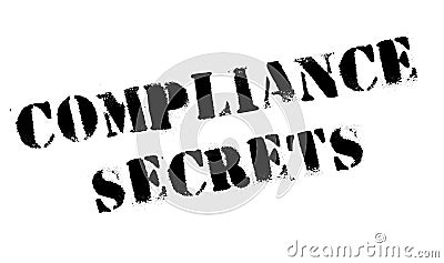 Compliance Secrets rubber stamp Vector Illustration