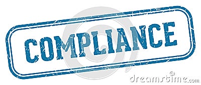 compliance stamp. compliance rectangular stamp on white background Vector Illustration