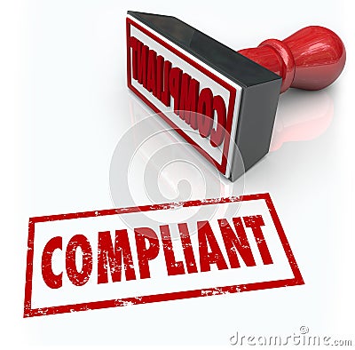 Compliance Stamp Word Audit Rating Feedback Stock Photo