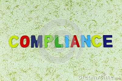 Compliance standards industry regulations rules policy Stock Photo