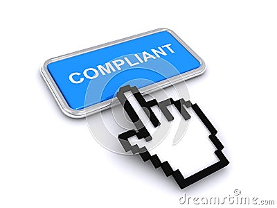 Compliant button illustration Cartoon Illustration