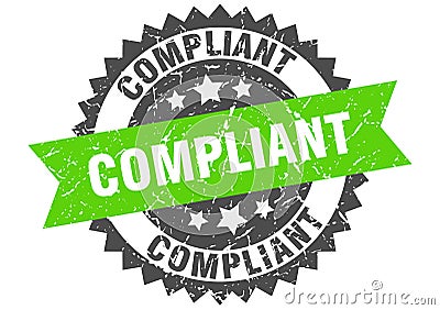 compliant stamp. compliant grunge round sign. Vector Illustration