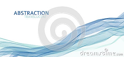 Complicated translucent abstraction. Subtle vector graphic with polyline Vector Illustration
