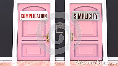 Complication or Simplicity - making a choice Stock Photo