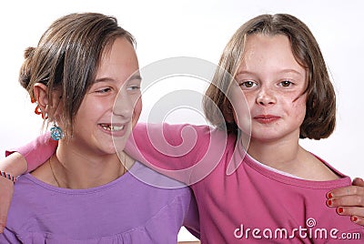 Complicity between sisters Stock Photo