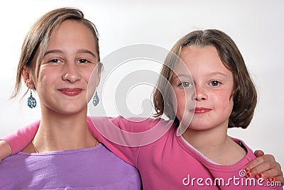 Complicity between sisters Stock Photo