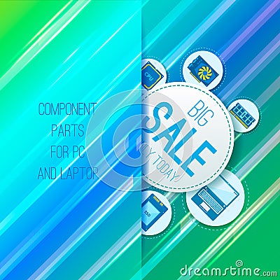 Component parts Vector Illustration