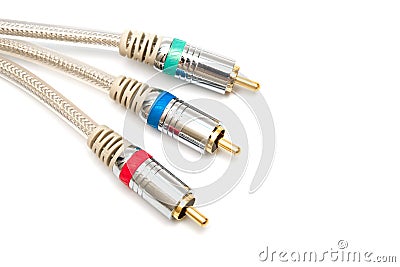 Component video cable Stock Photo