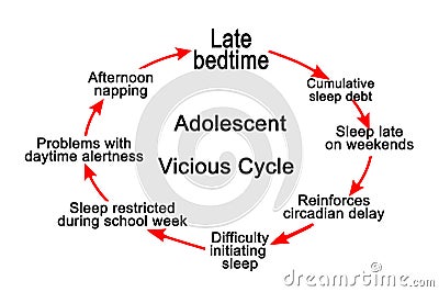 Adolescent Vicious Cycle Stock Photo