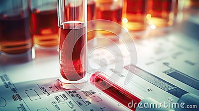 components blood chemistry Cartoon Illustration