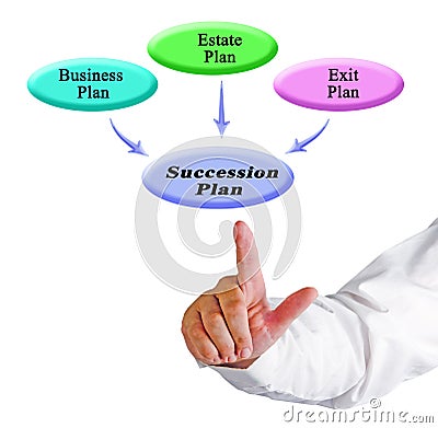 Components of Succession plan Stock Photo