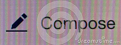 Compose email sign on the screen Stock Photo