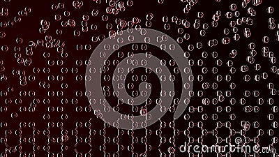 Creating red hexagonal molecular structure model, 3D rendering Stock Photo