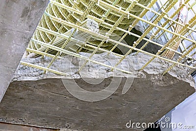 Composite armature. Use of composite material in construction Stock Photo