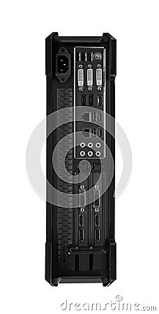 Composite and Component Output connections Stock Photo