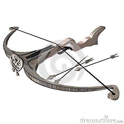 Composite crossbow Cartoon Illustration