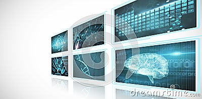 Composite 3d image of composite image of different interface Stock Photo