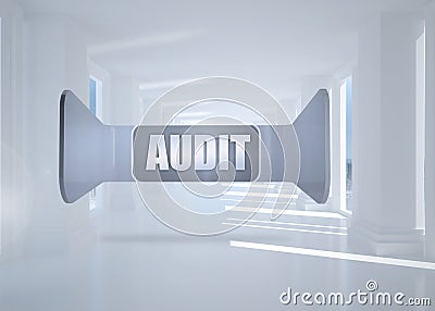 Composite image of audit banner on abstract screen Stock Photo