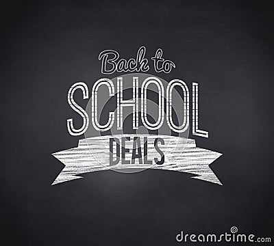 Composite image of back to school deals message Stock Photo