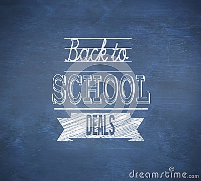 Composite image of back to school deals message Stock Photo