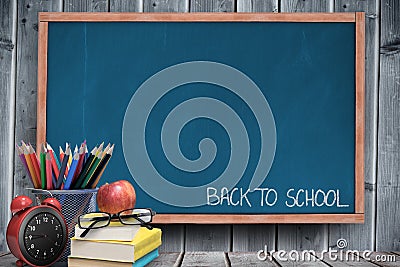 Composite image of back to school message Stock Photo